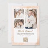 Invitation Code QR de mariage Floral Terreux Rustique Automne (Dos)