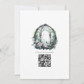 Invitation Code QR de mariage gothique de fenêtre de château  (Dos)