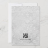 Invitation Code QR de mariage gothique floral blanc (Dos)