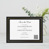 Invitation Code QR de mariage minimaliste simple (Debout devant)