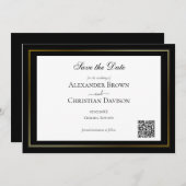 Invitation Code QR de mariage minimaliste simple (Devant / Derrière)