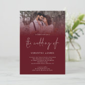 Invitation Code QR de mariage moderne avec écriture manuscrit (Debout devant)