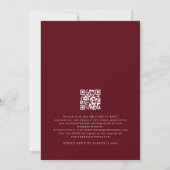 Invitation Code QR de mariage moderne avec écriture manuscrit (Dos)