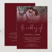 Invitation Code QR de mariage moderne avec écriture manuscrit (Devant / Derrière)