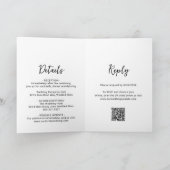 Invitation Code QR de mariage moderne photo noir et blanc pro (Intérieur)