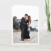 Invitation Code QR de mariage moderne photo noir et blanc pro (Dos)
