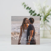 Invitation Code QR de mariage moderne pour annoncer la date d (Debout devant)