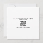 Invitation Code QR de mariage moderne pour annoncer la date d (Dos)
