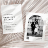 Invitation Code QR de mariage photo d'architecture minimalist