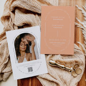 Invitation Code QR de mariage photo d'architecture moderne pê