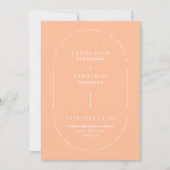 Invitation Code QR de mariage photo d'architecture moderne pê (Devant)
