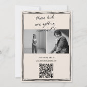 Invitation Code QR de mariage pour enfants qui se marient Pho (Dos)