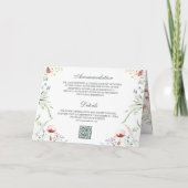 Invitation Code QR de mariage pour photo d'arche de fleurs sa (Dos)