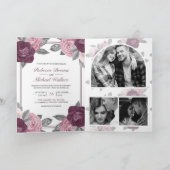 Invitation Code QR de mariage Rose Mauve Violet Rose Pâle Élé (Intérieur)