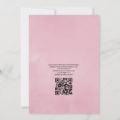 Invitation Code QR de mariage RSVP Cerisier à fleurs rose pri (Dos)
