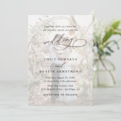 Invitation Code QR de mariage simple superposition photo budg (Debout devant)