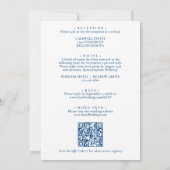 Invitation Code QR de mariage sur la plage de l'océan à coqui (Dos)