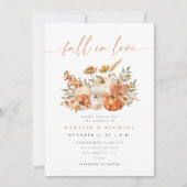Invitation Code QR de mariage Tomber en amour avec la florais (Devant)