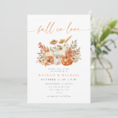 Invitation Code QR de mariage Tomber en amour avec la florais (Debout devant)