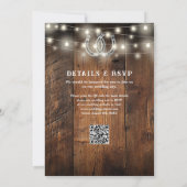 Invitation Code QR de mariage tout-en-un Western Horseshoes (Dos)