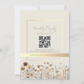 Invitation Code QR de mariage vert sauge bohème (Dos)