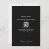 Invitation Code QR de monogramme de mariage minimaliste moder (Dos)