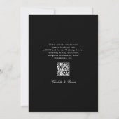 Invitation Code QR de monogramme de police de script minimali (Dos)