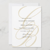 Invitation Code QR de monogramme de police de script minimali (Devant)