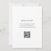 Invitation Code QR de monogramme noir et blanc pour la douche (Dos)
