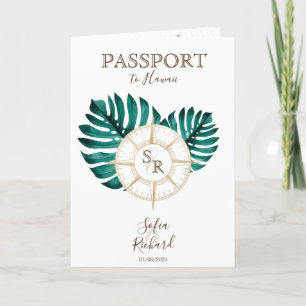 Invitation Code QR de passeport de mariage de destination de 