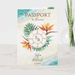 Invitation Code QR de passeport de mariage de destination de 