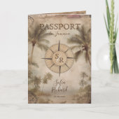 Invitation Code QR de passeport de mariage de destination rét (Devant)