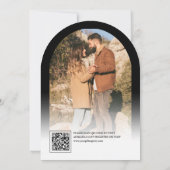 Invitation Code QR de photo d'arche de mariage (Dos)
