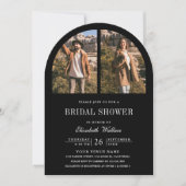 Invitation Code QR de photo d'arche de mariage (Devant)