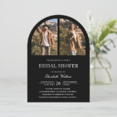 Invitation Code QR de photo d'arche de mariage (Debout devant)