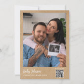 Invitation Code QR de photo de Baby Shower Coffee Brewing (Dos)