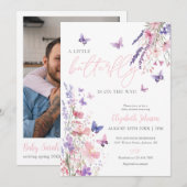 Invitation Code QR de photo de Baby Shower pour Un Petit Papi (Devant / Derrière)