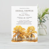 Invitation Code QR de photo de chênes en automne pour une Bab (Debout devant)