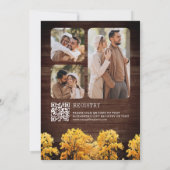 Invitation Code QR de photo de chênes en automne pour une Bab (Dos)
