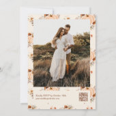 Invitation Code QR de photo de citrouille pour mariage Tombez (Dos)