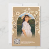 Invitation Code QR de photo de Fleur Sauvage d'Automne Bébé S (Dos)