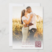 Invitation Code QR de photo de fleurs sauvages rustiques Mari (Dos)