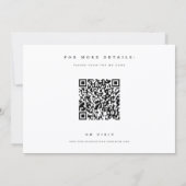Invitation Code QR de photo de mariage à l'écriture romantiqu (Dos)