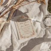 Invitation Code QR de photo de mariage argenté brûlé Old Mone