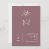 Invitation Code QR de photo de mariage boho moderne poussiére (Devant)