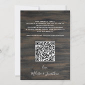 Invitation Code QR de photo de mariage d'animal de compagnie (Dos)