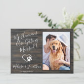 Invitation Code QR de photo de mariage d'animal familier rust (Debout devant)