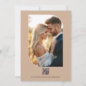 Invitation Code QR de photo de mariage d'automne Chic Côtiers (Dos)
