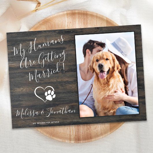 Invitation Code QR de photo de mariage de chien de compagnie 