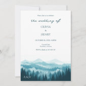 Invitation Code QR de photo de mariage de destination en forê (Devant)